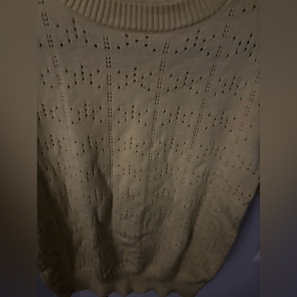 Yellow Women's Sweater Knit Top with puff sleeves - Picture 3 of 3